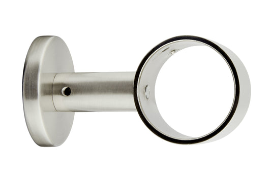 Hallis Neo 35mm Metal Curtain Pole Ceiling Bracket - Stainless Steel