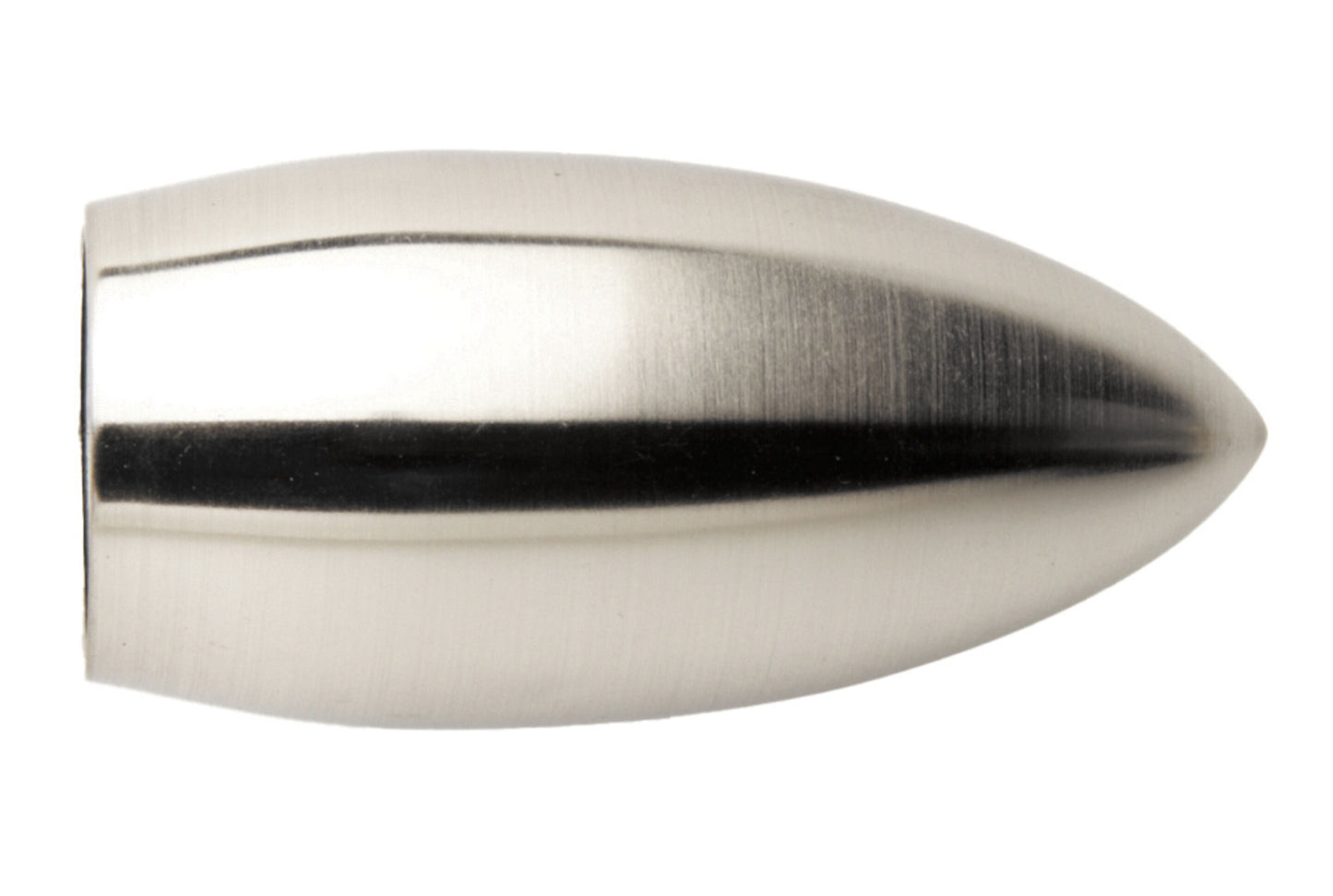 Hallis Neo 35mm Bullet Metal Curtain Pole Finials (Pair) - Stainless Steel