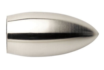 Hallis Neo 35mm Bullet Metal Curtain Pole Finials (Pair) - Stainless Steel