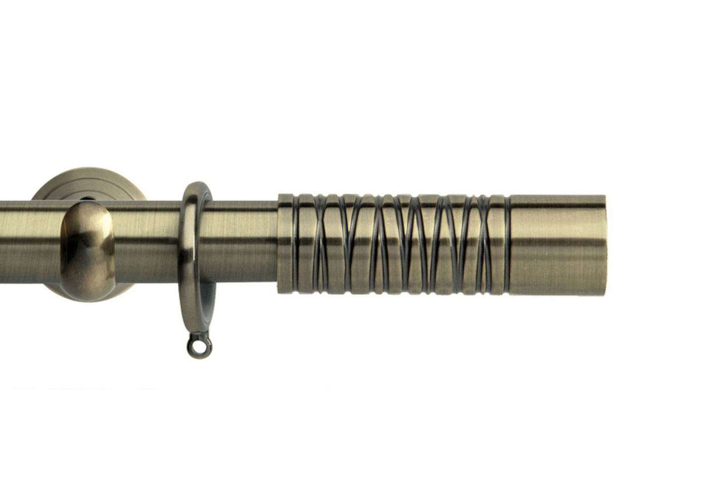 Hallis Neo Premium Barrel 28mm Metal Curtain Pole (Cup Brackets) - Spun Brass