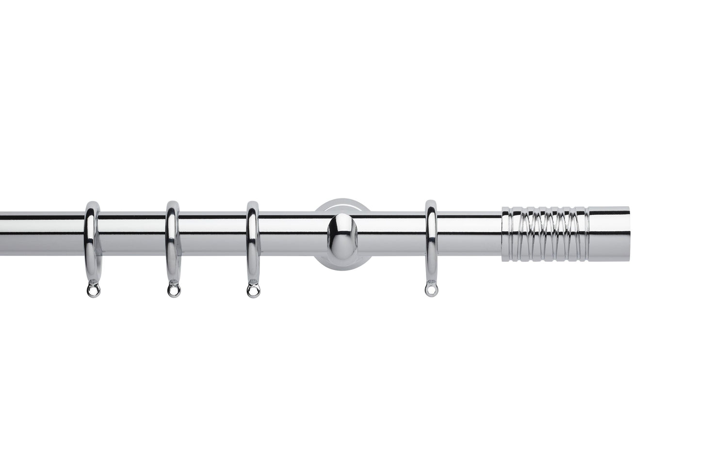 Hallis Neo Wired Barrel 28mm Metal Curtain Pole (Cup Brackets) - Chrome