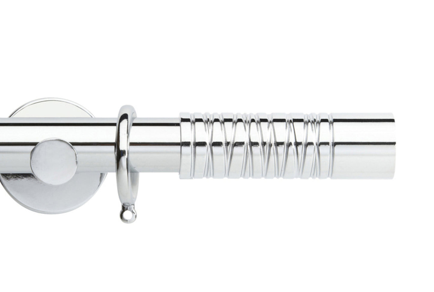 Hallis Neo Premium Barrel 28mm Metal Curtain Pole (Cylinder Brackets) - Chrome