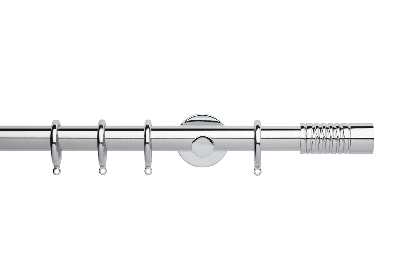 Hallis Neo Wired Barrel 28mm Metal Curtain Pole (Cylinder Brackets) - Chrome