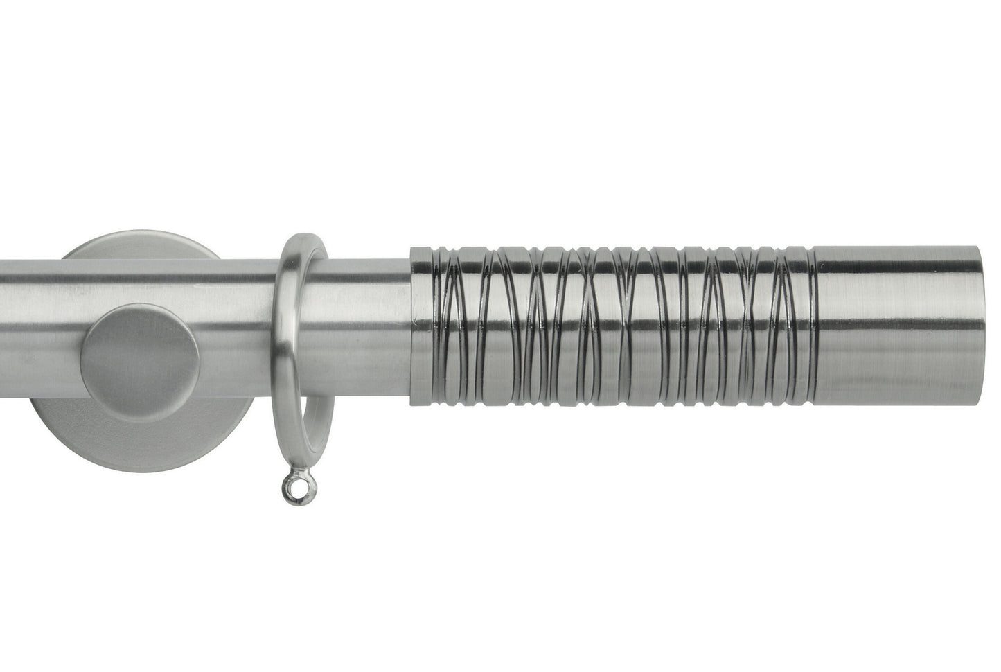 Hallis Neo Premium Barrel 35mm Metal Curtain Pole - Stainless Steel