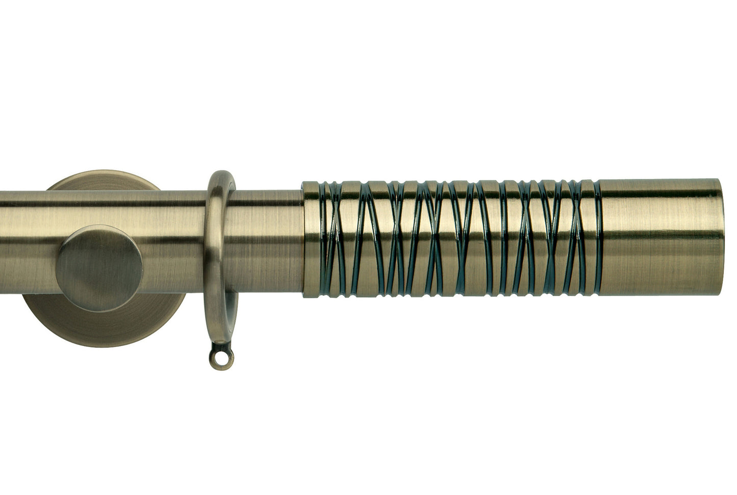 Hallis Neo Premium Barrel 35mm Metal Curtain Pole - Spun Brass