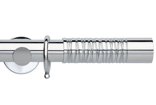 Hallis Neo Premium Barrel 35mm Metal Curtain Pole - Chrome