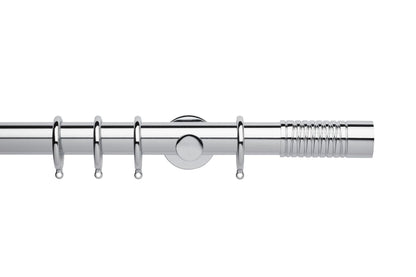 Hallis Neo Wired Barrel 35mm Metal Curtain Pole - Chrome