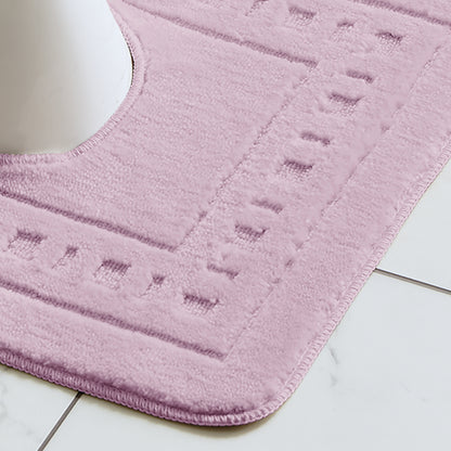 Catherine Lansfield Armoni Bath Mat and Pedestal Set - Pink