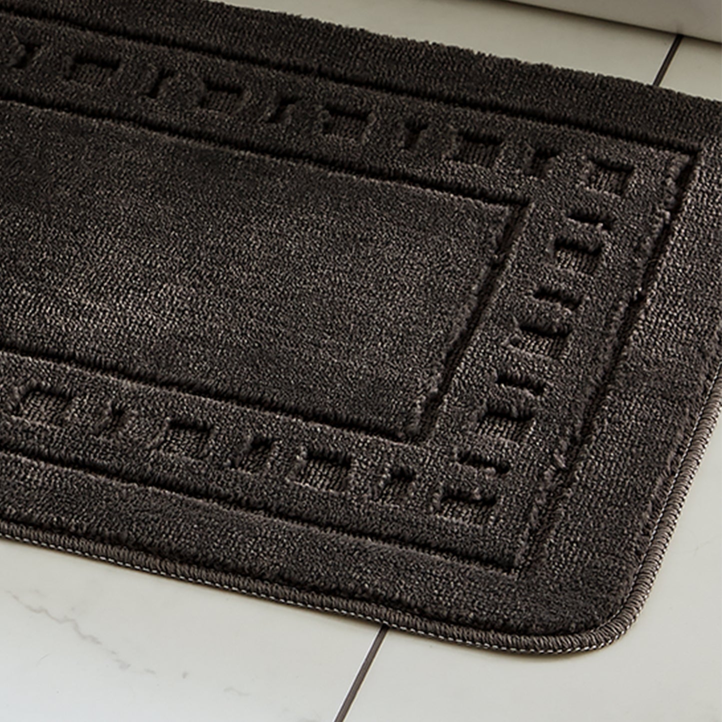 Catherine Lansfield Armoni Bath Mat and Pedestal Set - Grey