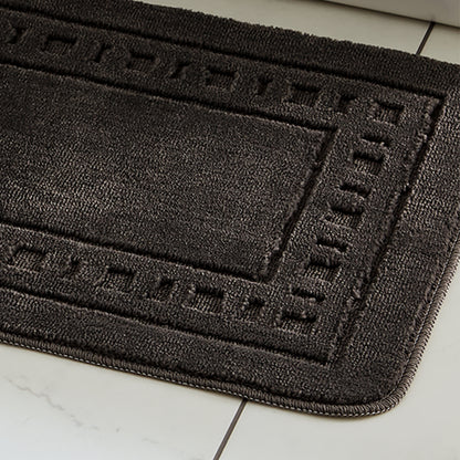 Catherine Lansfield Armoni Bath Mat and Pedestal Set - Grey