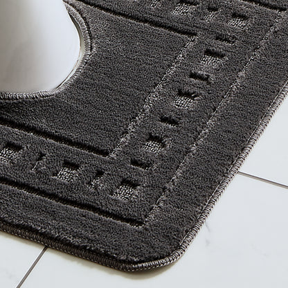 Catherine Lansfield Armoni Bath Mat and Pedestal Set - Grey