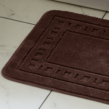 Catherine Lansfield Armoni Bath Mat and Pedestal Set - Chocolate