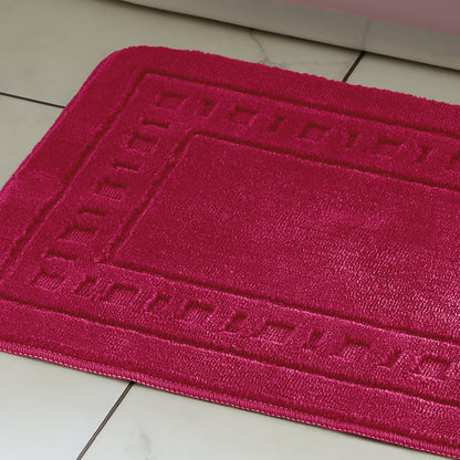 Catherine Lansfield Armoni Bath Mat and Pedestal Set - Hot Pink