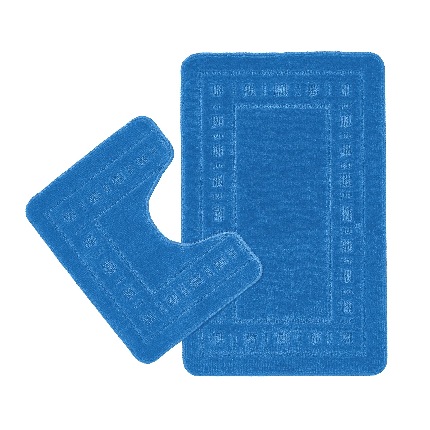 Catherine Lansfield Armoni Bath Mat and Pedestal Set - Navy