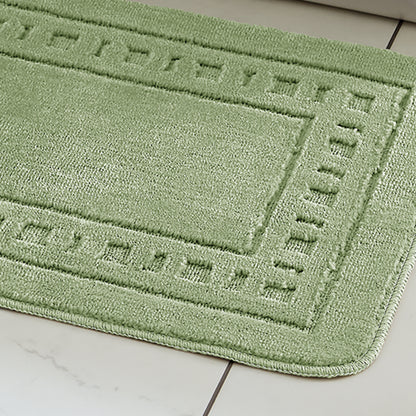 Catherine Lansfield Armoni Bath Mat and Pedestal Set - Sage Green