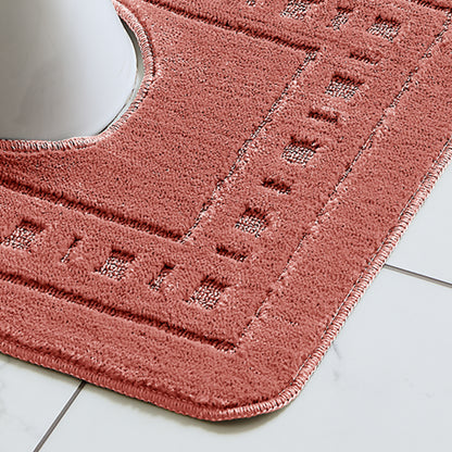 Catherine Lansfield Armoni Bath Mat and Pedestal Set - Terracotta
