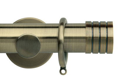 Hallis Neo Stud 35mm Metal Curtain Pole - Spun Brass