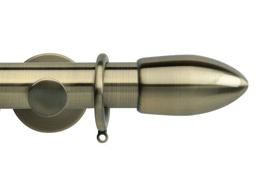Hallis Neo Bullet 35mm Metal Curtain Pole - Spun Brass