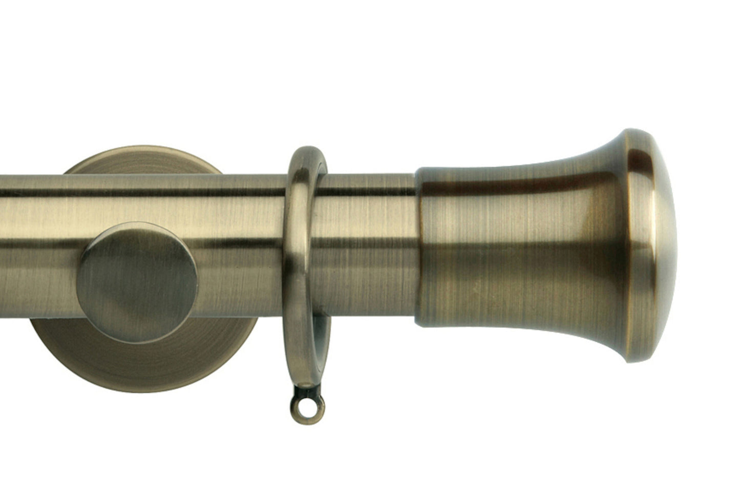 Hallis Neo Trumpet 35mm Metal Curtain Pole - Spun Brass
