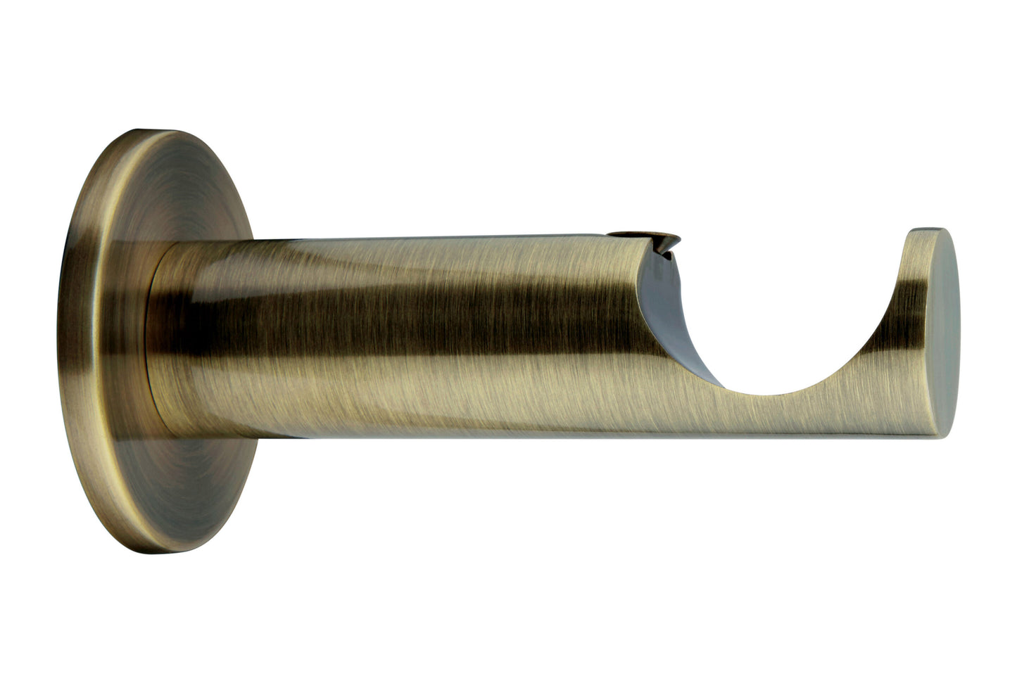 Hallis Neo 35mm Metal Curtain Pole Cylinder Bracket - Spun Brass