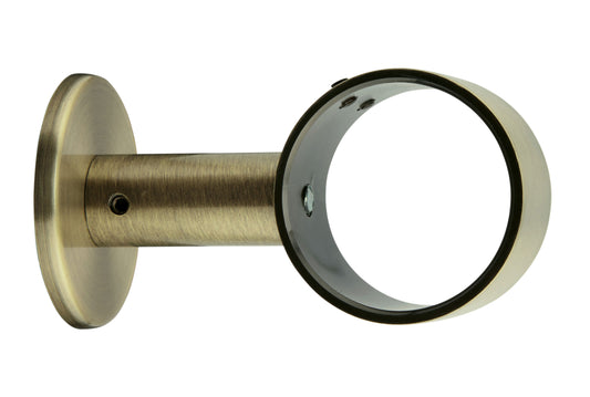Hallis Neo 35mm Metal Curtain Pole Ceiling Bracket - Spun Brass