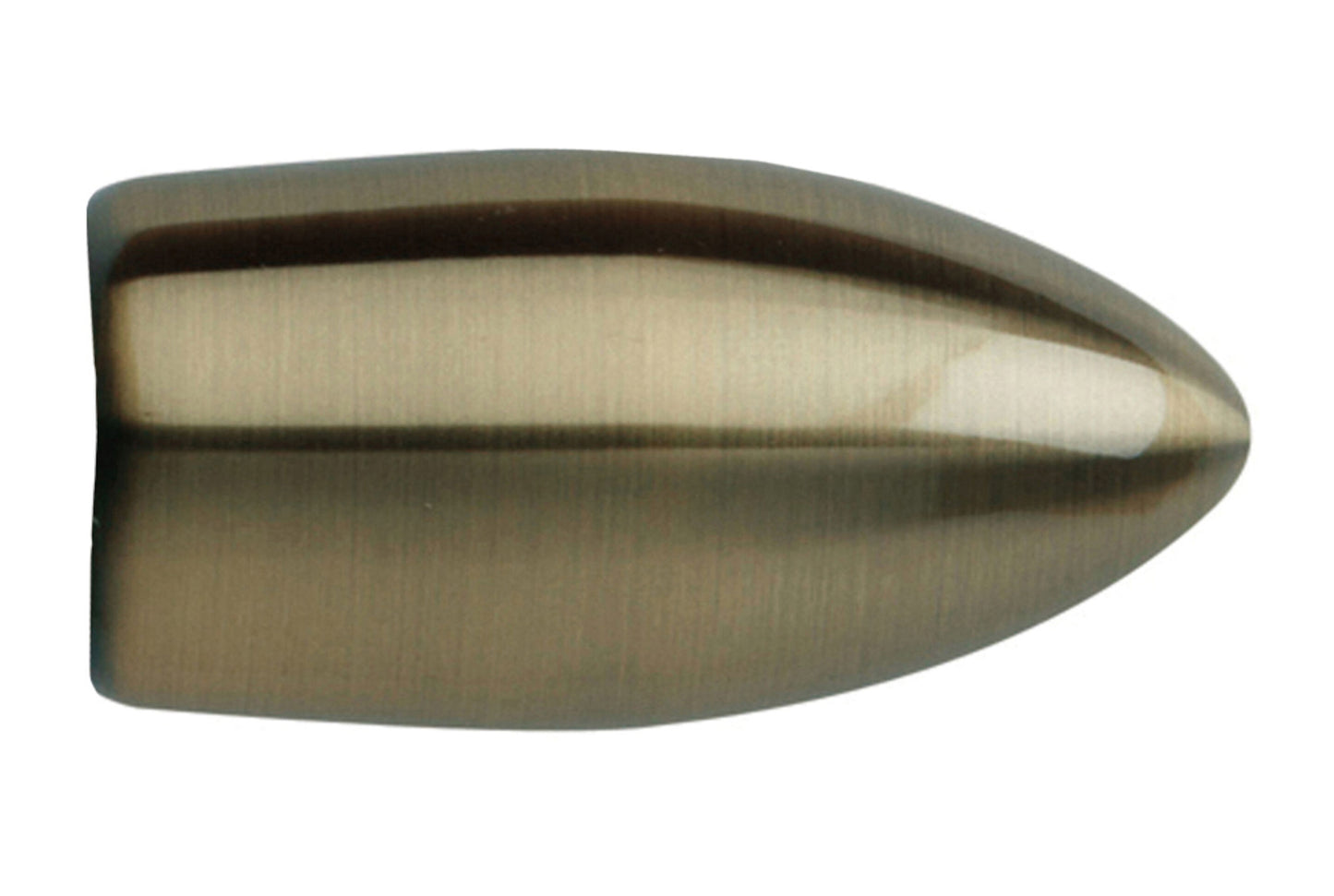 Hallis Neo 35mm Bullet Metal Curtain Pole Finials (Pair) - Spun Brass