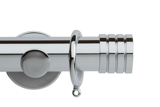 Hallis Neo Stud 35mm Metal Curtain Pole - Chrome