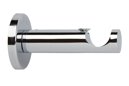 Hallis Neo 35mm Metal Curtain Pole Cylinder Bracket - Chrome