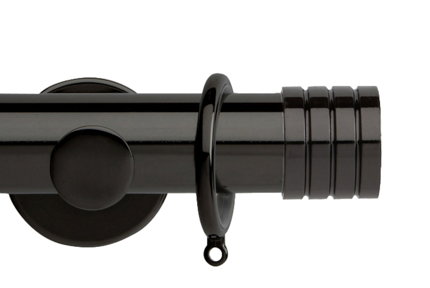 Hallis Neo Stud 35mm Metal Curtain Pole - Black Nickel