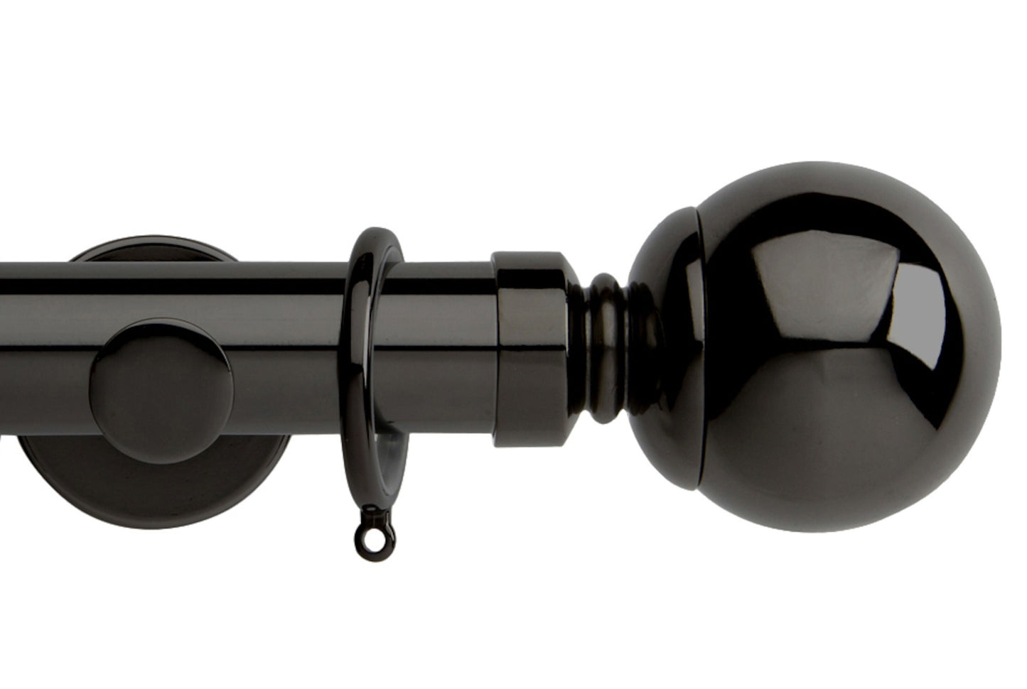 Hallis Neo Ball 35mm Metal Curtain Pole - Black Nickel
