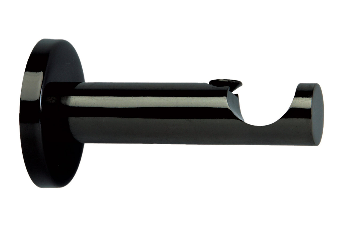 Hallis Neo 35mm Metal Curtain Pole Cylinder Bracket - Black Nickel