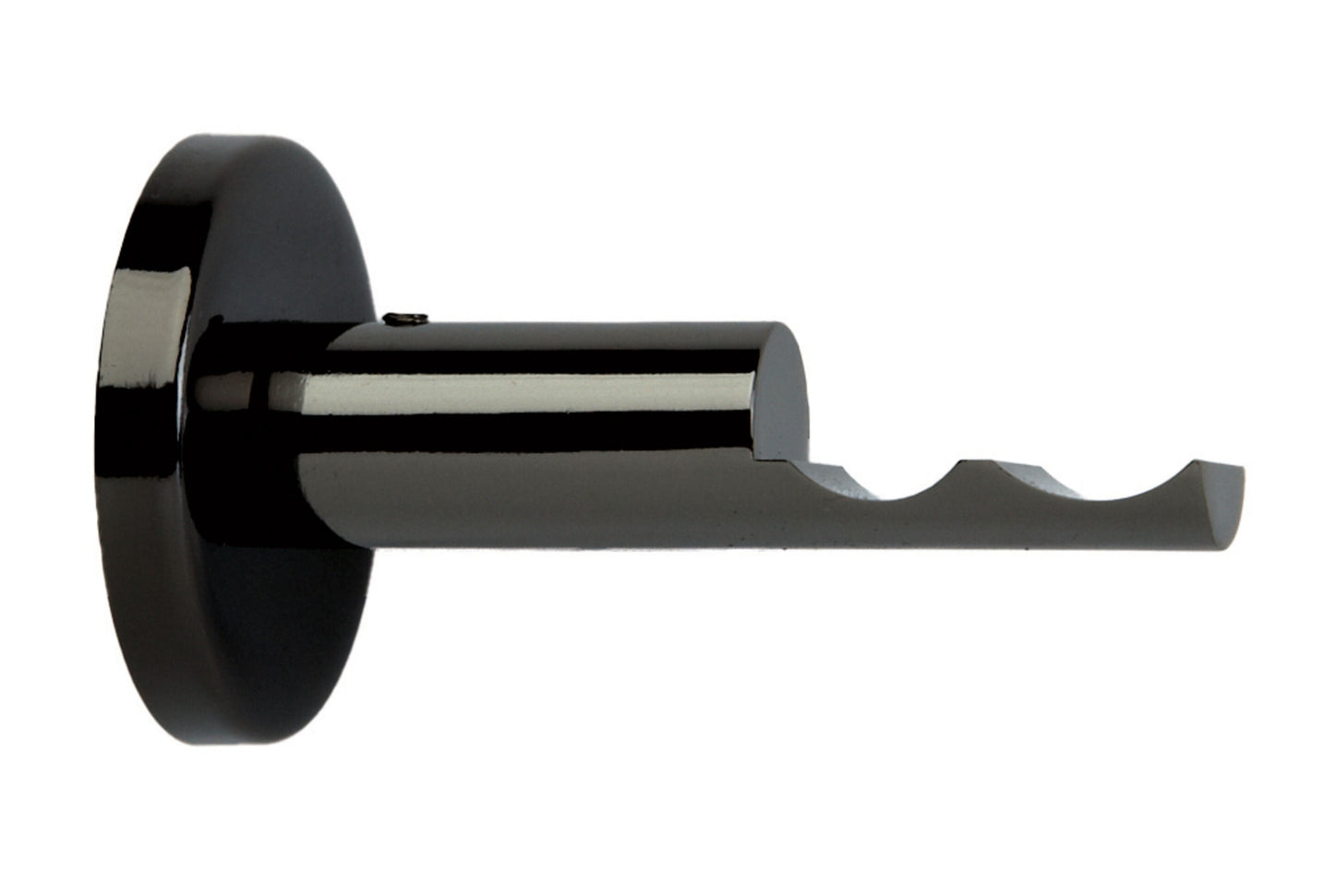 Hallis Neo 35mm Metal Curtain Pole Passing Bracket - Black Nickel