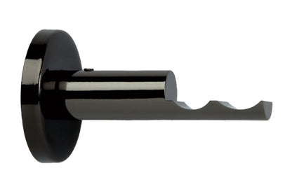 Hallis Neo 35mm Metal Curtain Pole Passing Bracket - Black Nickel
