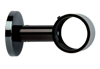 Hallis Neo 35mm Metal Curtain Pole Ceiling Bracket - Black Nickel