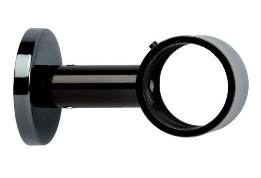 Hallis Neo 35mm Metal Curtain Pole Ceiling Bracket - Black Nickel