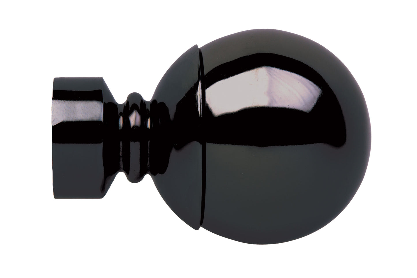Hallis Neo 35mm Ball Metal Curtain Pole Finials (Pair) - Black Nickel