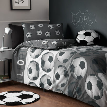 Catherine Lansfield Football Duvet Cover Set - Grey
