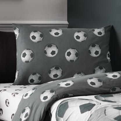 Catherine Lansfield Football Duvet Cover Set - Grey
