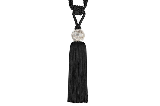 Hallis Ritz Small Tassel Tieback - Black