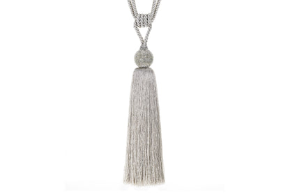 Hallis Ritz Large Tassel Tieback - Platinum