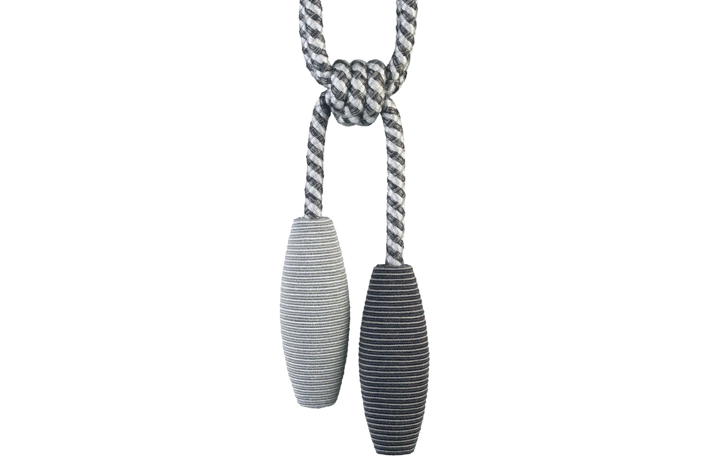 Hallis Jazz Double Skittle Tieback - Grey & Silver