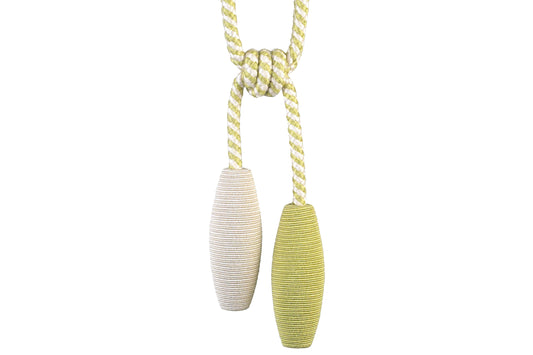 Hallis Jazz Double Skittle Tieback - Lime & Cream