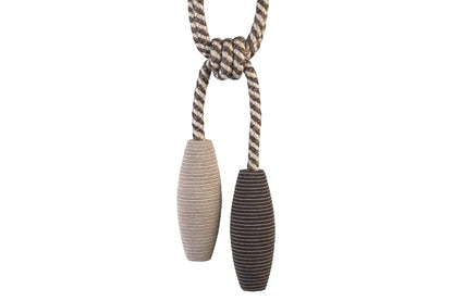 Hallis Jazz Double Skittle Tieback - Brown & Linen