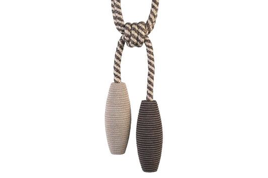 Hallis Jazz Double Skittle Tieback - Brown & Linen