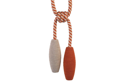 Hallis Jazz Double Skittle Tieback - Orange & Linen