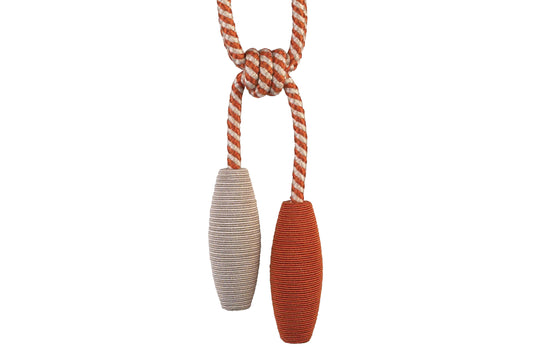 Hallis Jazz Double Skittle Tieback - Orange & Linen