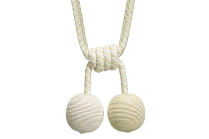 Hallis Jazz Double Ball Tieback - Cream