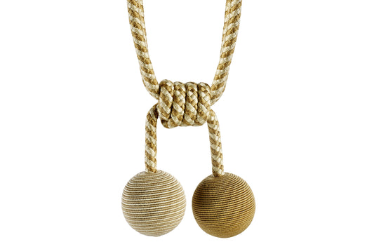 Hallis Jazz Double Ball Tieback - Soft Gold