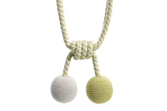 Hallis Jazz Double Ball Tieback - Lime & Cream