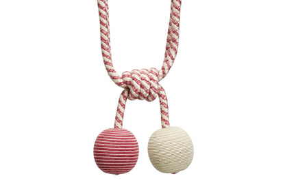 Hallis Jazz Double Ball Tieback - Pink & Cream